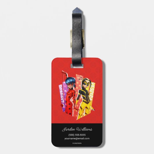 Ladybug en Vesperia Graphic Bagagelabel (Achterkant verticaal)