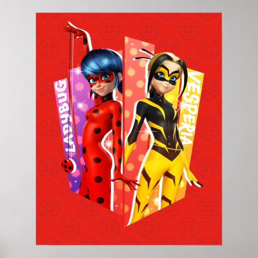 Ladybug en Vesperia Graphic Poster (Voorkant)