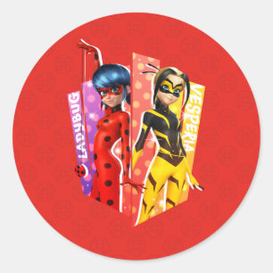 Ladybug en Vesperia Graphic Ronde Sticker