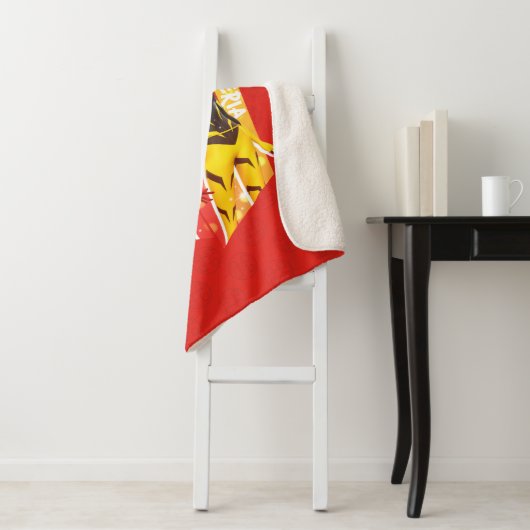 Ladybug en Vesperia Graphic Sherpa Deken (In situ)