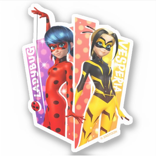 Ladybug en Vesperia Graphic Sticker (Voorkant)