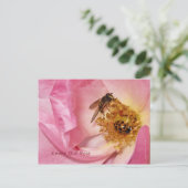 Ladybug en Vlieg op een Roos van de Knock uit Briefkaart (Staand voorkant)