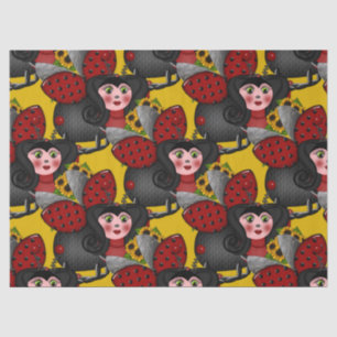 Ladybug en zonnebloemen-diagonaal-geel-1- tissuepapier