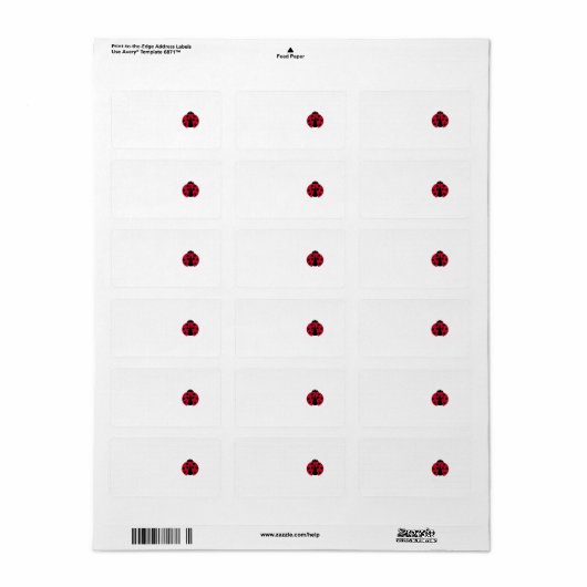 Ladybug Etiket (Full Sheet)