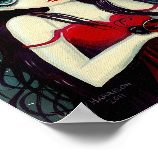 Ladybug Fairy Big Eye Art Poster Print (Hoek)