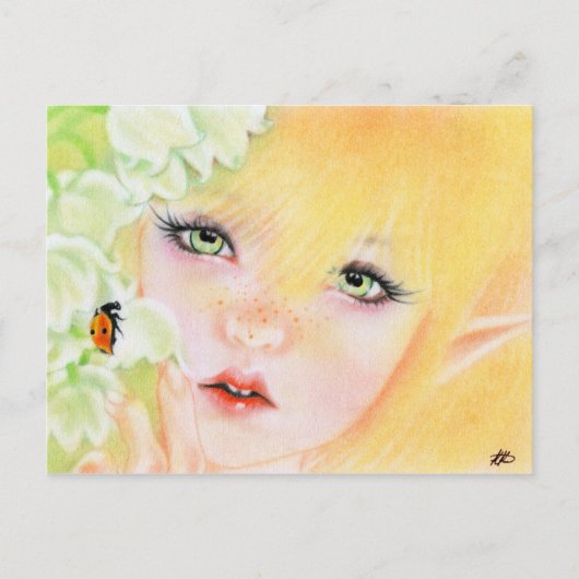 Ladybug Fairy Briefkaart (Voorkant)