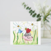 Ladybug Fairy Cat Briefkaart (Staand voorkant)