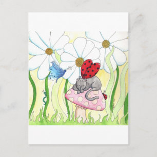 Ladybug Fairy Cat Briefkaart