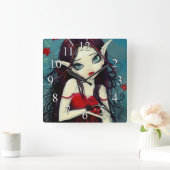 Ladybug Fairy Fantasy Art Wall klok (Huis)