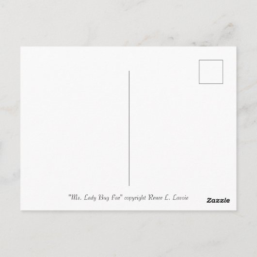 Ladybug Fairy Heart valentijn fee van Renee Briefkaart (Achterkant)