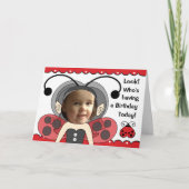 Ladybug Fairy Princess Meisjes FOTO Verjaardag Kaa Kaart (Voorkant)