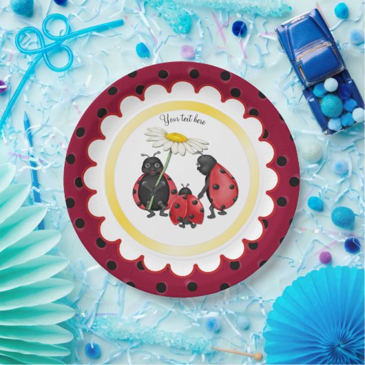 Ladybug Family Stroll Papieren Bordje (Feest)