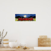 Ladybug Family Watch Moon Stars Night Navy Poster (Keuken)