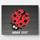 Ladybug; Faux koolstofvezel Fotoplaat (Voorkant)