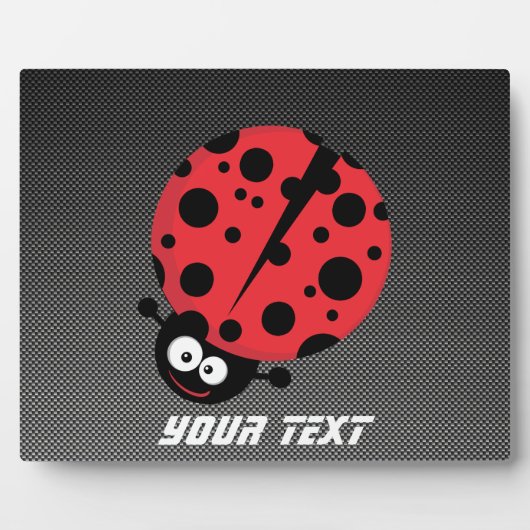 Ladybug; Faux koolstofvezel Fotoplaat (Voorkant)