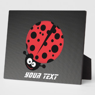 Ladybug; Faux koolstofvezel Fotoplaat