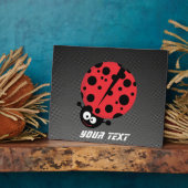 Ladybug; Faux koolstofvezel Fotoplaat (Zijkant)