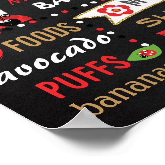 Ladybug First Birthday chalkboard Poster (Hoek)