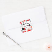 Ladybug First Birthday Party Classic Round Sticker (Envelop)