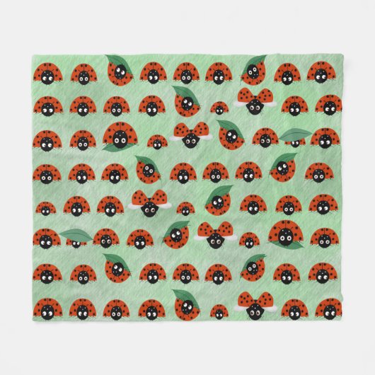 Ladybug Fleece Blanket (Voorkant (Horizontaal))