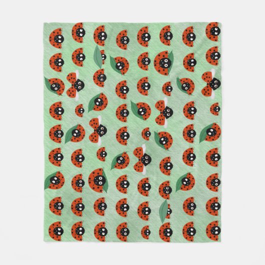 Ladybug Fleece Blanket Deken (Voorkant)