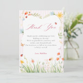 Ladybug Floral Garden Spring Baby Shower Bedankkaart (Staand voorkant)