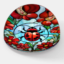 Ladybug Floral Stained Glass Mom Will Love It!
