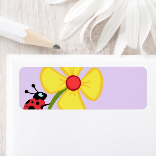 Ladybug Flower Etiket (Insitu)