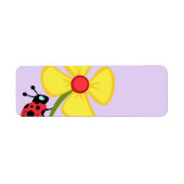 Ladybug Flower Etiket (Voorkant)