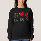 Ladybug Flower Heart Love Peace Ladybug Ladybug Trui (Voorkant)