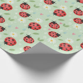 Ladybug Flower Pattern Cadeaupapier (Hoek)
