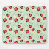 Ladybug Flower Pattern Muismat (Voorkant)