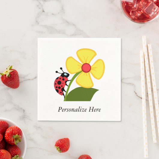Ladybug Flower Servetten (Insitu)