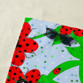 Ladybug Flowers Beach Towel Strandlaken (In situ)