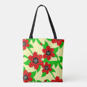 Ladybug Flowers Crossbody Bag Tote Bag (Achterkant)