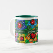 LADYBUG FLOWERS TWEEKLEURIGE KOFFIEMOK (Voorkant links)
