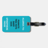  Ladybug Food Allergy Medical Alert Bagagelabel (Achterkant horizontaal)