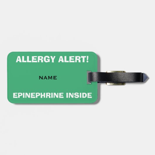  Ladybug Food Allergy Medical Alert Bagagelabel (Achterkant horizontaal)
