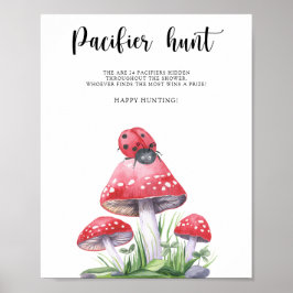 Ladybug - fopspeenjacht baby shower spel poster