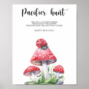 Ladybug - fopspeenjacht baby shower spel poster