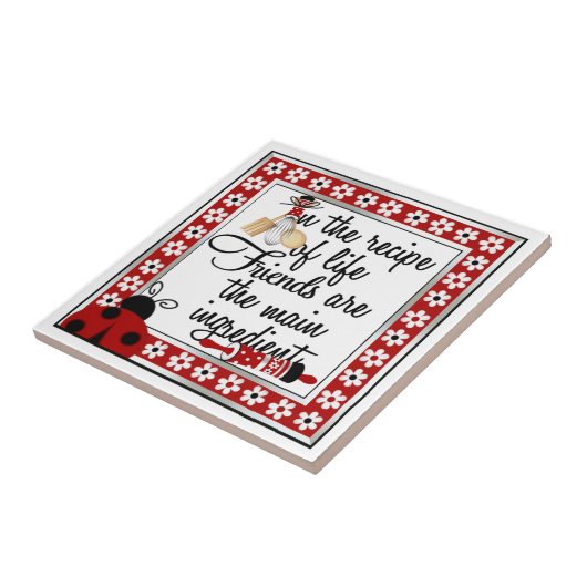Ladybug Friend Tile Tegeltje (Zijkant)