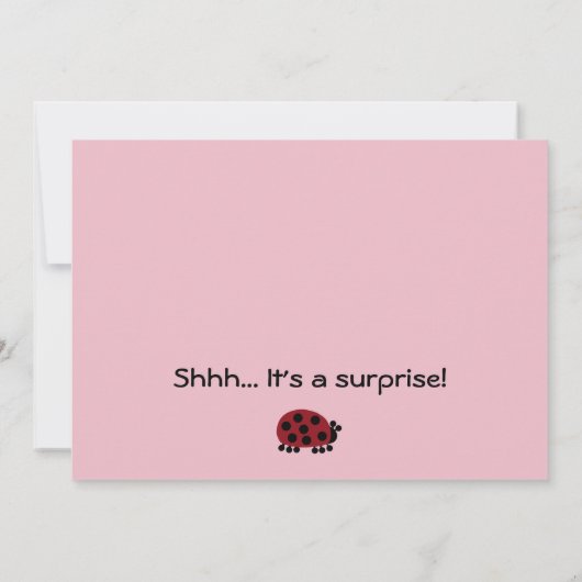 Ladybug Garden #2 Baby Shower Invitations Kaart (Achterkant)