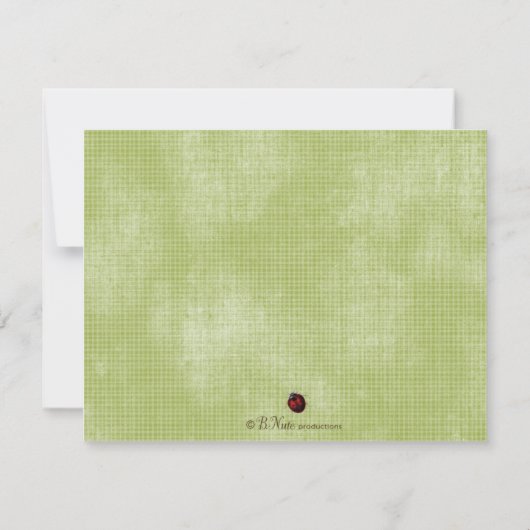 Ladybug Garden - Aangepaste platte notitiekaarten Kaart (Achterkant)