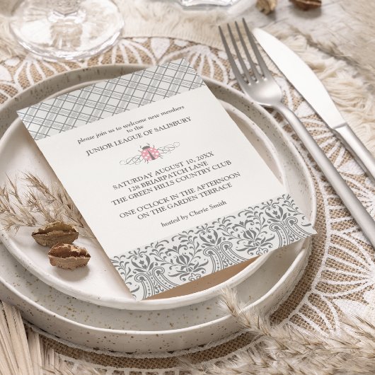 Ladybug Garden Party-uitnodigingen Kaart