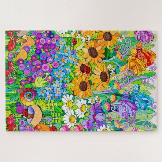 Ladybug Garden Puzzle Legpuzzel (Horizontaal)