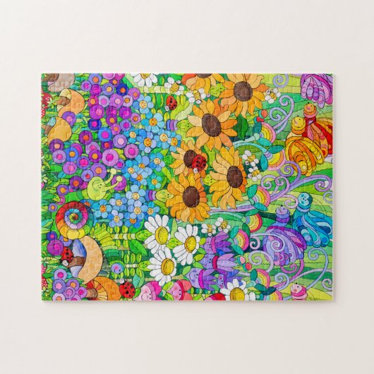 Ladybug Garden Puzzle Legpuzzel (Horizontaal)