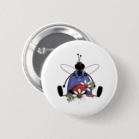 Ladybug Garden Ronde Button 5,7 Cm (Voorkant /achterkant)
