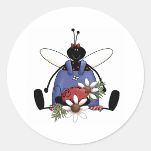 Ladybug Garden Ronde Sticker
