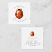 Ladybug Gardener of Landscape Designer Vierkante Visitekaartje (Voorkant / Achterkant)