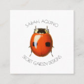 Ladybug Gardener of Landscape Designer Vierkante Visitekaartje (Voorkant)